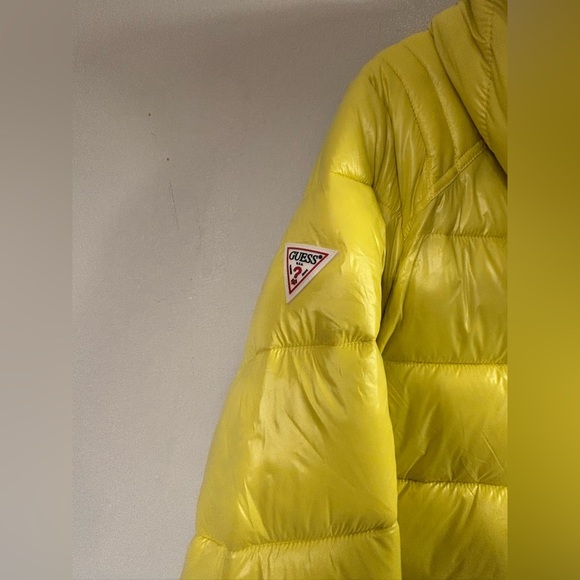 Guess Vibrant Yellow Hooded Puffer Coat - Picture 8 of 10